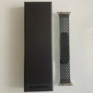 NooMoon E-FPS-00708 Straps 42mm Apple Watch Black-Black Buckleless Strap